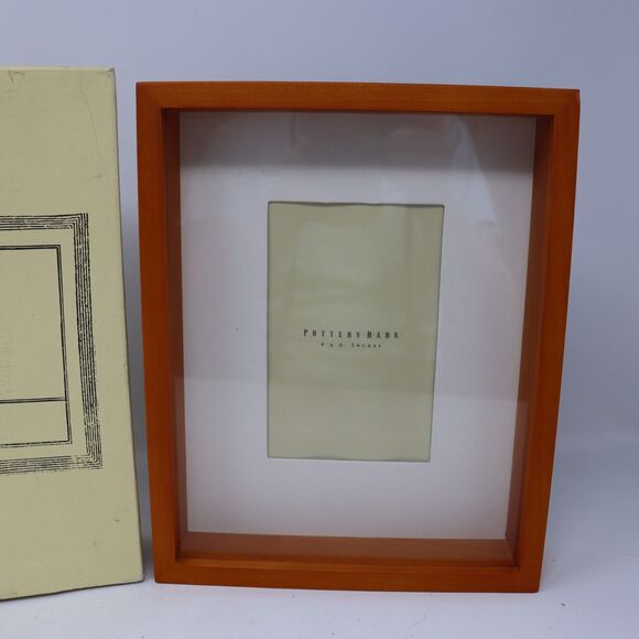 Pottery Barn Picture Frame Shadow Box 4 x 6 Wall Mount Free Standing Wood - Picture 2 of 3
